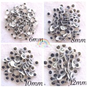 Mata Boneka (100PCS) 6mm-22mm / Mainan Edukatif Mata Boneka / Mata Untuk Boneka Murah
