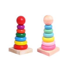 Rainbow tower |menara donat | menara pelangi | edukasi anak | mainan edukasi anak | mainan montessori