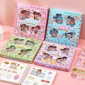 Stiker Waterproof Momo Ecer / Eceran Motif Kartun Lucu Korea Lembaran Karakter / Sticker Aesthetic MOMO Lucu Kartun Karakter Anak Korea 2D