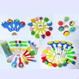 avita.id Kuas Spon Paket / DIY Painting Kit / Spons Gambar / Kuas Lukis Anak / Kuas Bentuk Paket