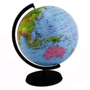 Balon Globe Gagang / Mainan Globe Edukasi Geografis Anak / Bola Dunia Peta Dunia Globe Set