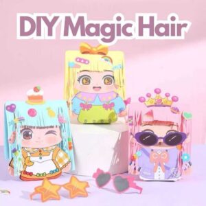 Mainan Anak DIY Magic Hair / Mainan Lucu DIY Gunting Rambut / Mainan Lucu Kreatifitas Magic Hairdresser / Boneka Kertas Magic Hair